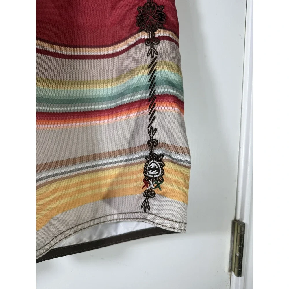 Hecho De Billabong Mens Drawstring Board Shorts Sz. 30 /Beige/Mexico Theme